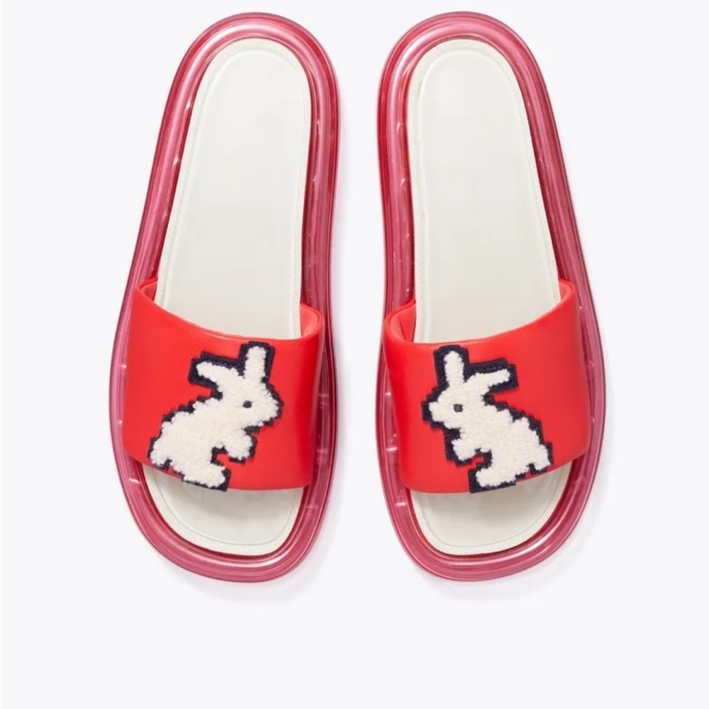 Tory Burch Rabbit Bubble Jelly Slides - image 1